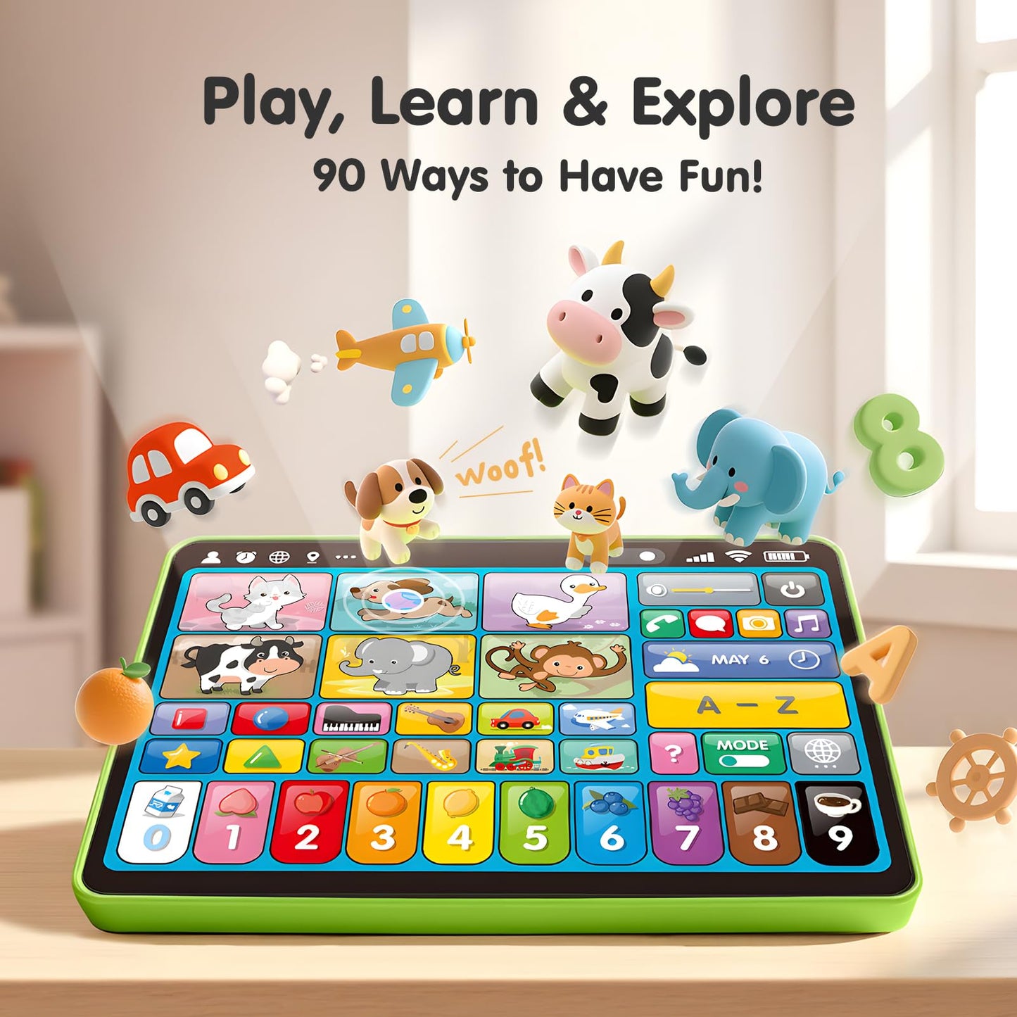 hahaland 5-Language Learning Tablet for Toddlers 1–3 – Sounds, Speech & Early Learning