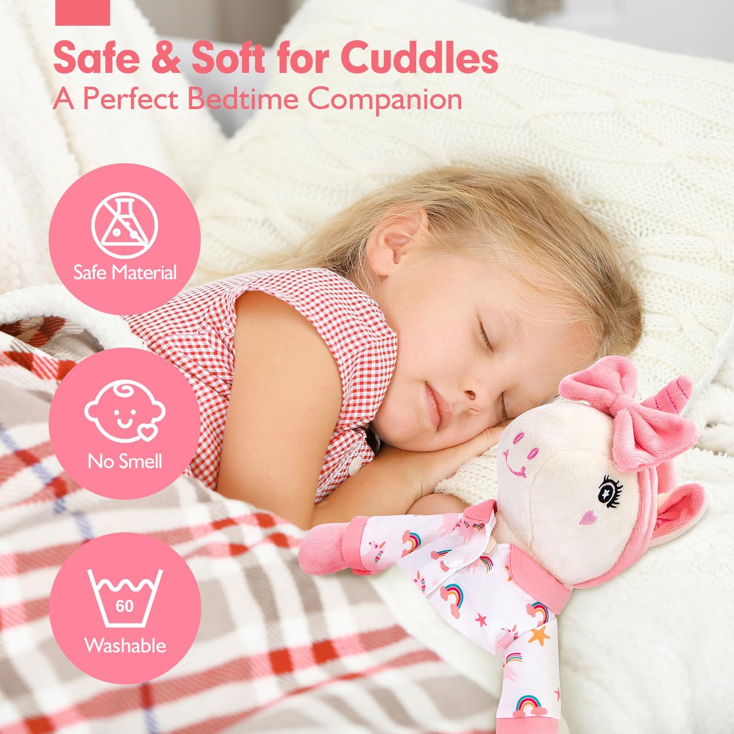 hahaland Unicorns Ballerina Doll 10-in-1 Set – Plush Dress-Up Toys for Girls Aged 4-6