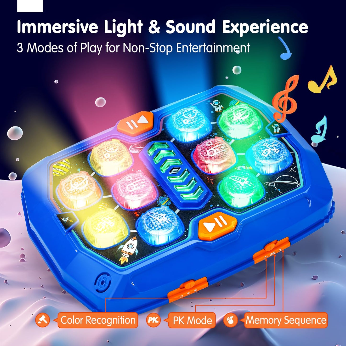 Hahaland Whack-a-Mole: STEM-Inspired Sound & Light Game for Ages 5-7