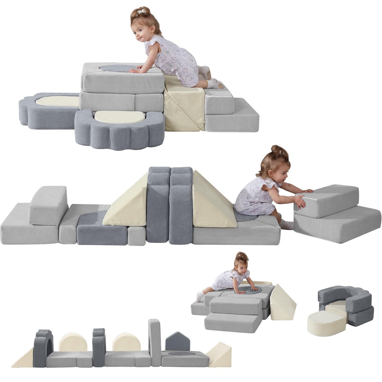 HAHASOLE Foam Climbing Toys for Toddlers – 13-Piece Soft Play Blocks for Indoor Playroom