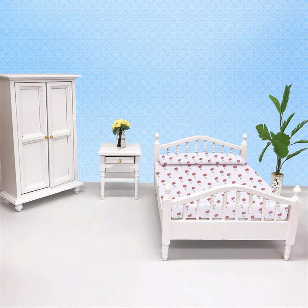 Haiabei 10Sheets Dollhouse Wallpaper & Floor Paper – Gloss Card Sheet for 1:12 & 1:6 Miniatures