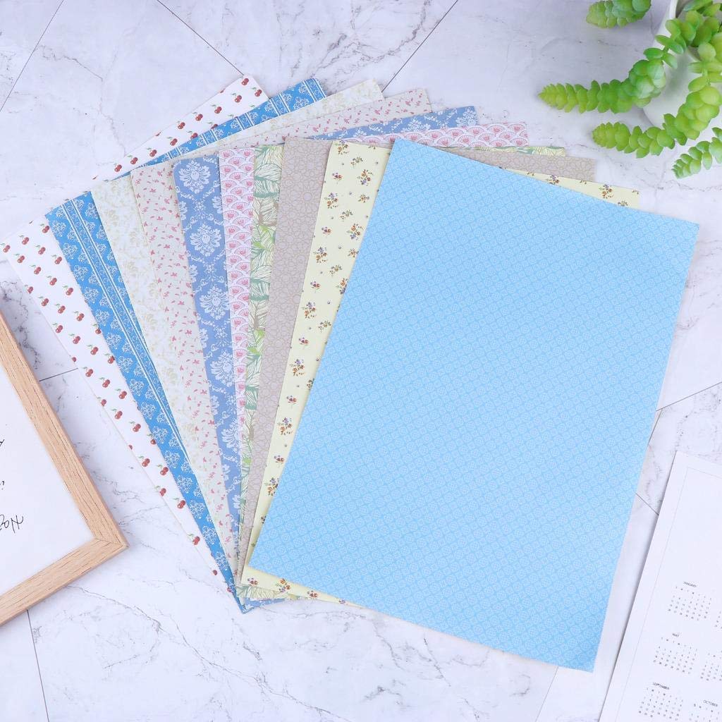 Haiabei 10Sheets Dollhouse Wallpaper & Floor Paper – Gloss Card Sheet for 1:12 & 1:6 Miniatures