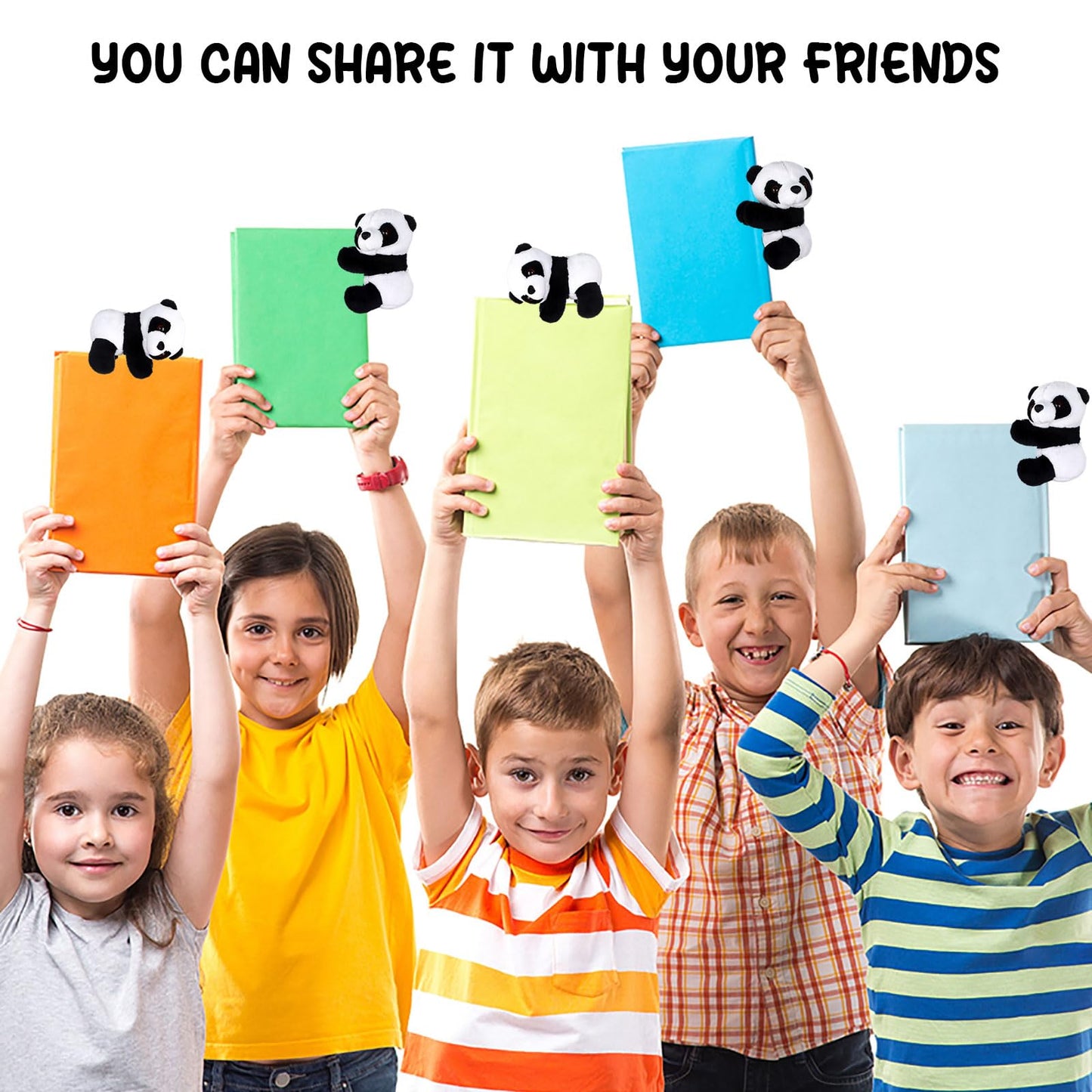 Haiabei 12Pcs Finger Panda Plush Clips – 4-Inch Curtain Holders, Photo Clips & Desk Clips