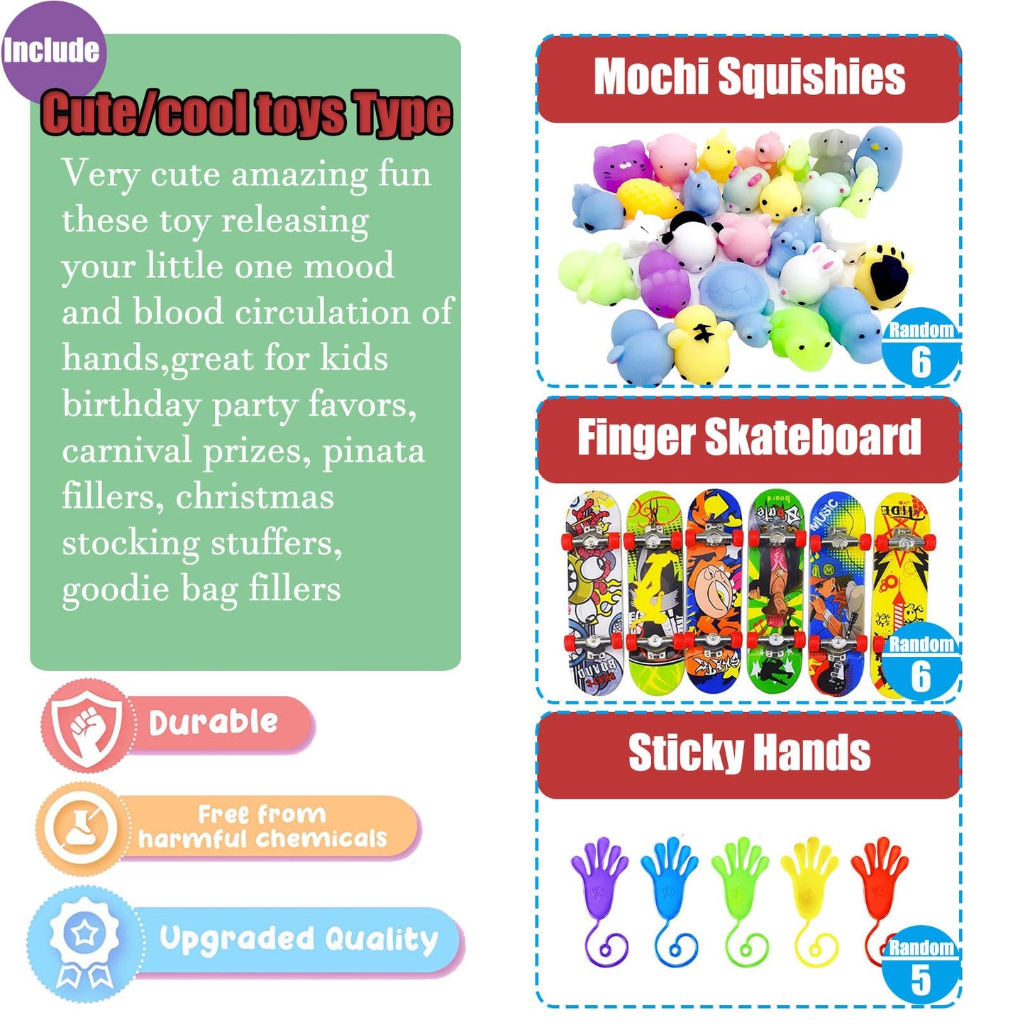 HAICORO 109 PCS Premium Party Favors Toys for Kids – Fidget Pop Its, Keychains, Puzzles