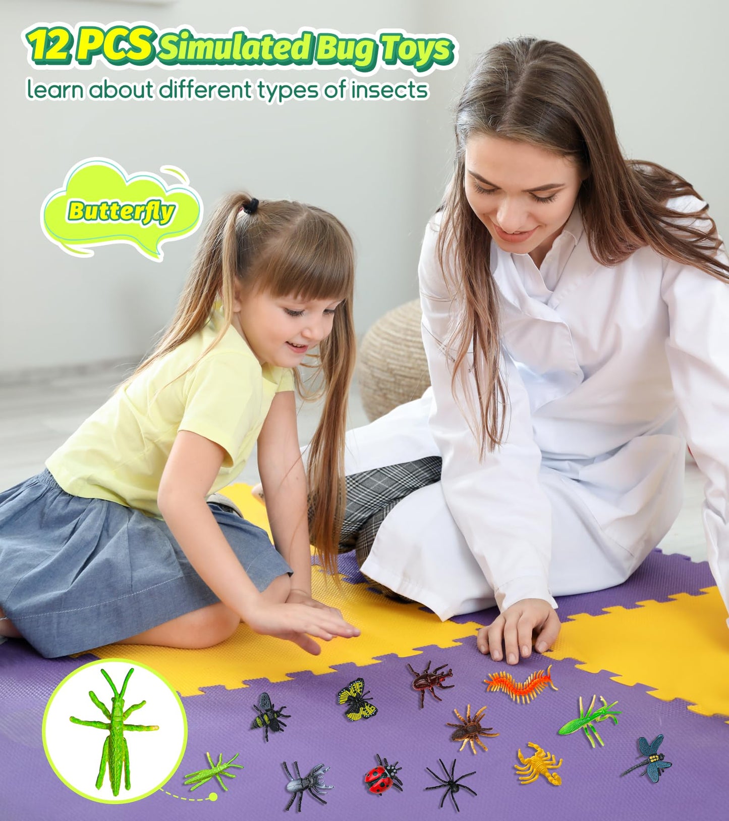HAIMST Bug Catcher Kit for Kids – 17-Piece Outdoor Explorer Set with Magnifier, Net, and Tweezers