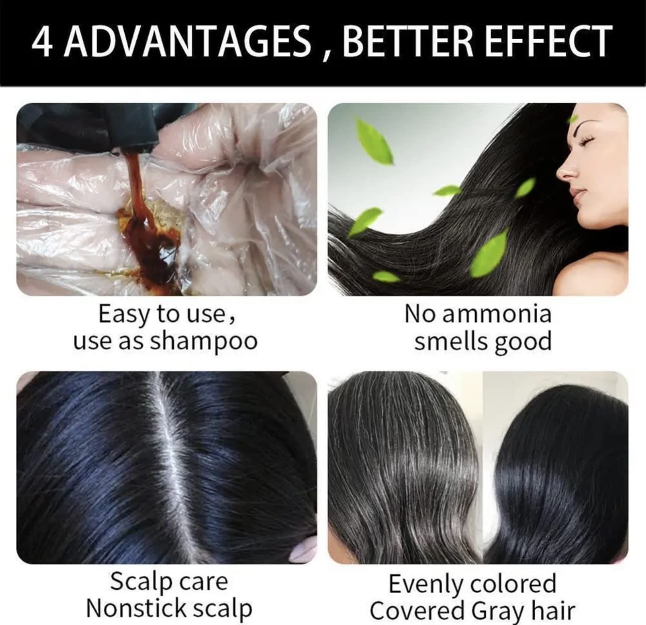 Hair Dye Color Shampoo – 7 Colors, 500mL Each (Dark Wine Red) | 3-in-1 Color, Nourishment & Scalp Care