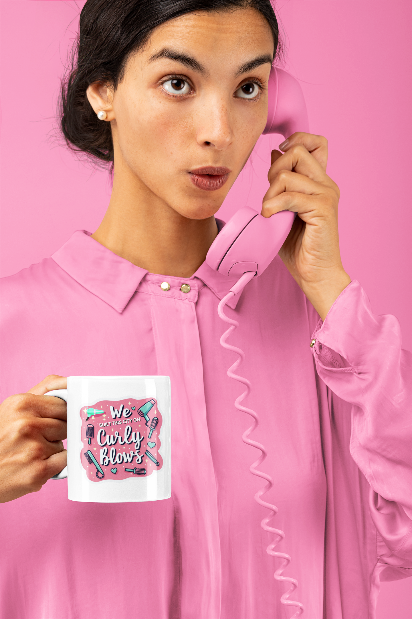 We Built This City On Curly Blows Mug