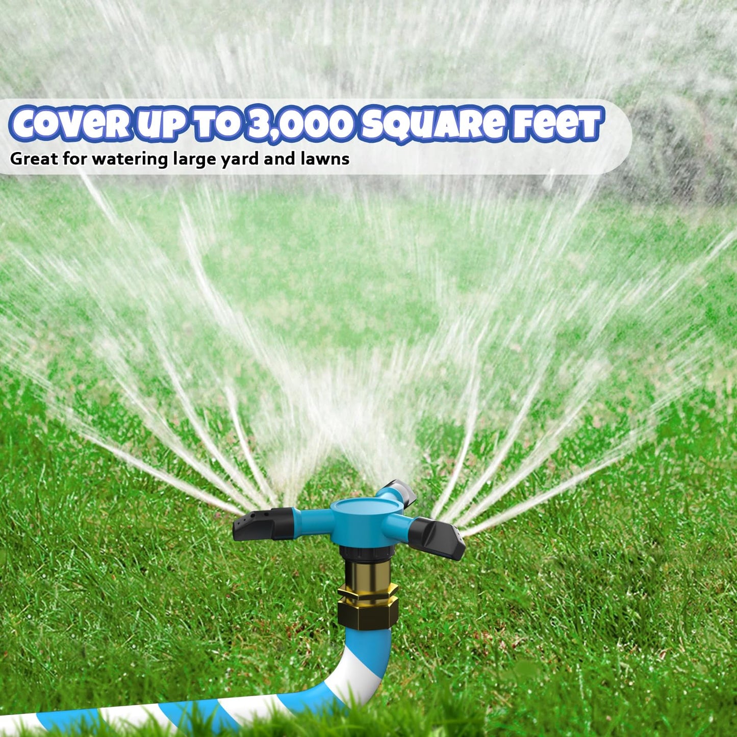 HaiSun Universal Trampoline Sprinkler – Net-Friendly 360° Water Play for Backyards