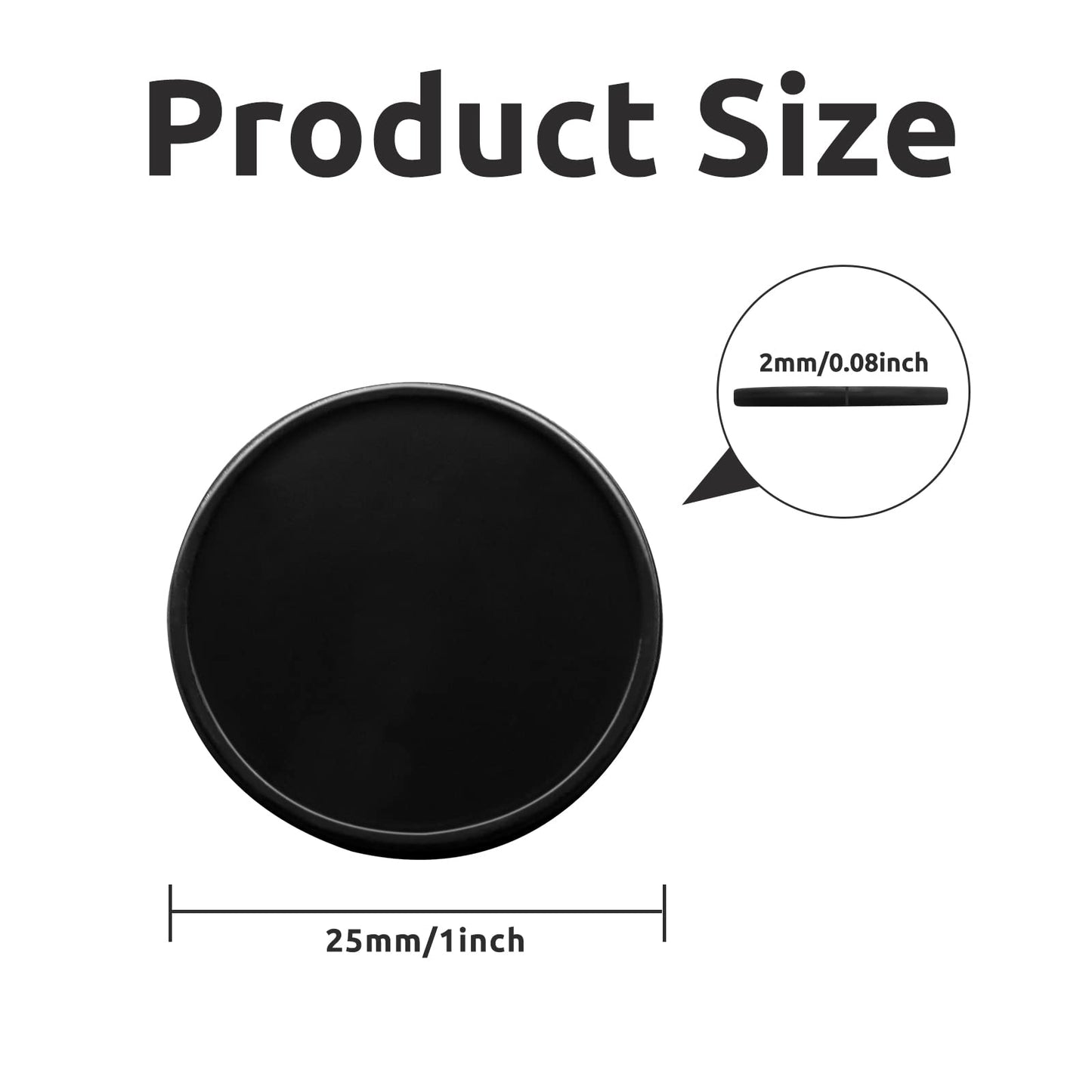 HAKITAROOM 100 Opaque Learning Counters Set with Storage Box – 1 inch, Black & White