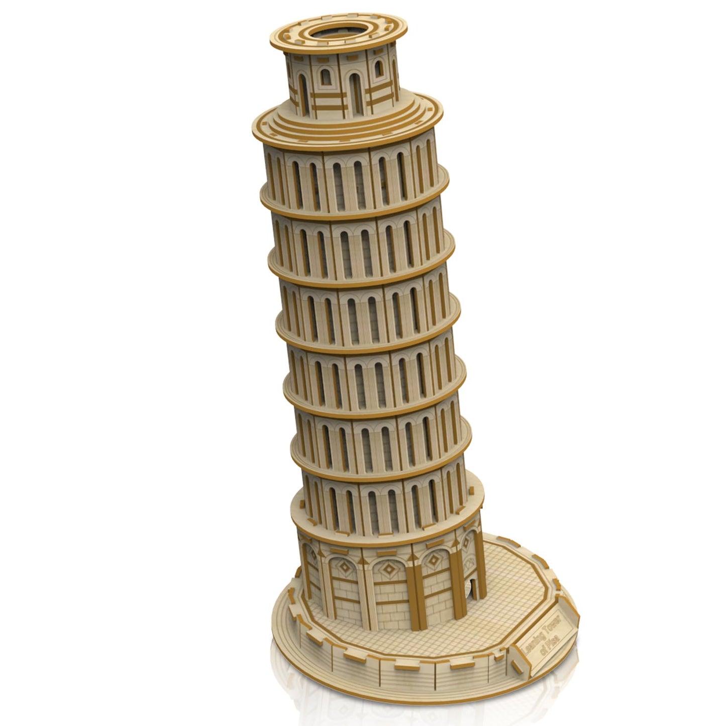 Hallisun 3D Wooden Puzzle – Leaning Tower of Pisa Model, 151-Piece DIY Mechanical Building Kit