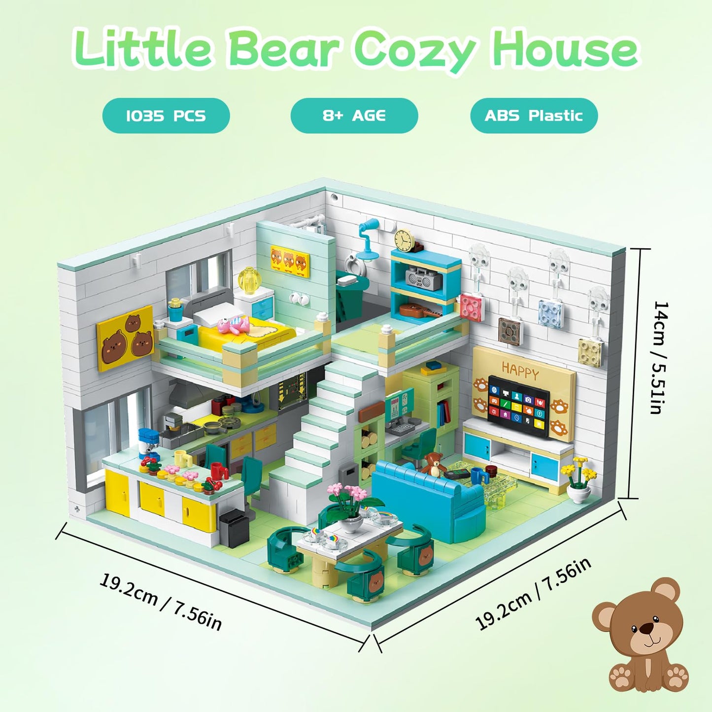 Hallisun Friends House Building Block Set – 1035 PCS Creative Mini Home