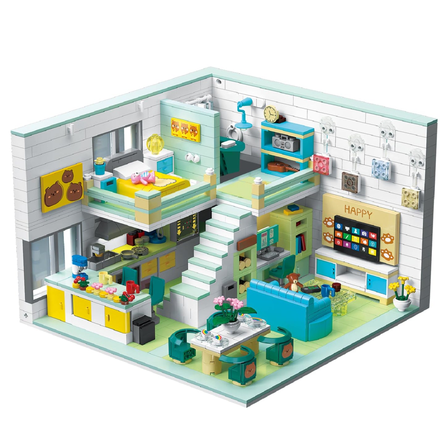 Hallisun Friends House Building Block Set – 1035 PCS Creative Mini Home