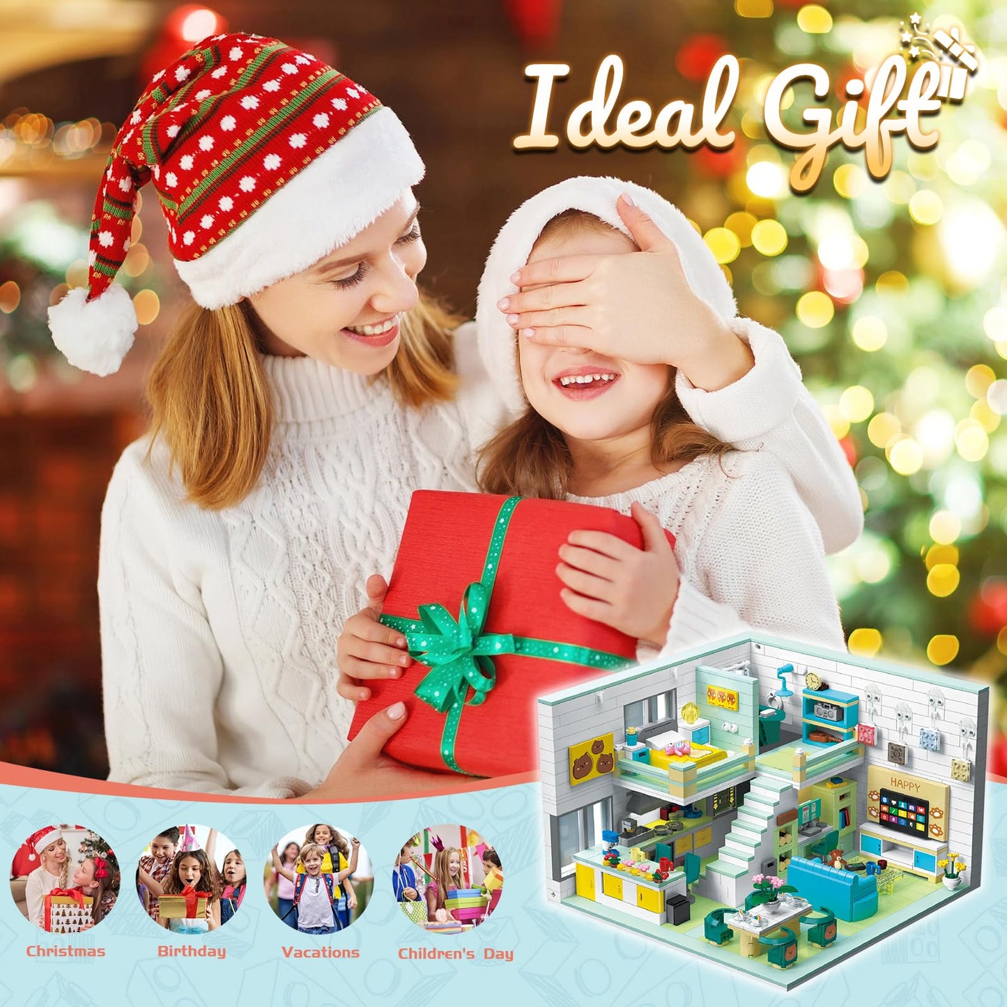 Hallisun Friends House Building Block Set – 1035 PCS Creative Mini Home