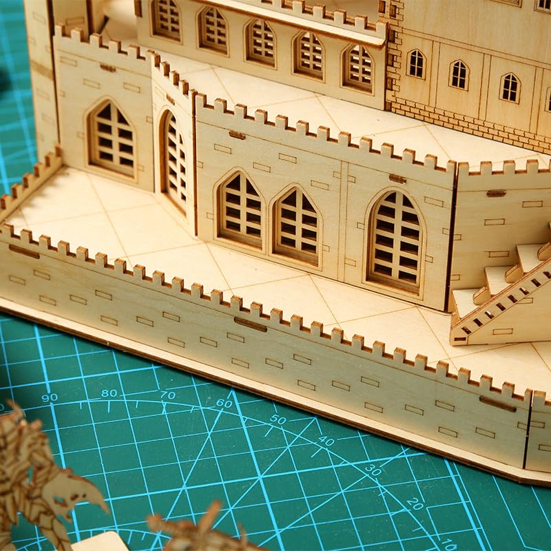 Hallisun 3D Wooden Puzzle for Adults — Mechanical Castle House Model Kit (234 Pcs)