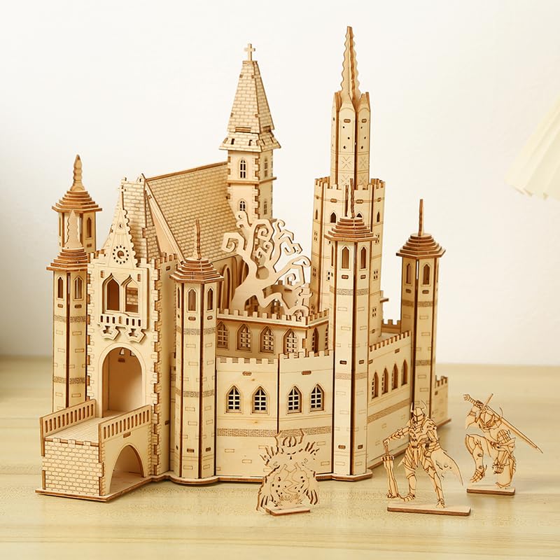 Hallisun 3D Wooden Puzzle for Adults — Mechanical Castle House Model Kit (234 Pcs)