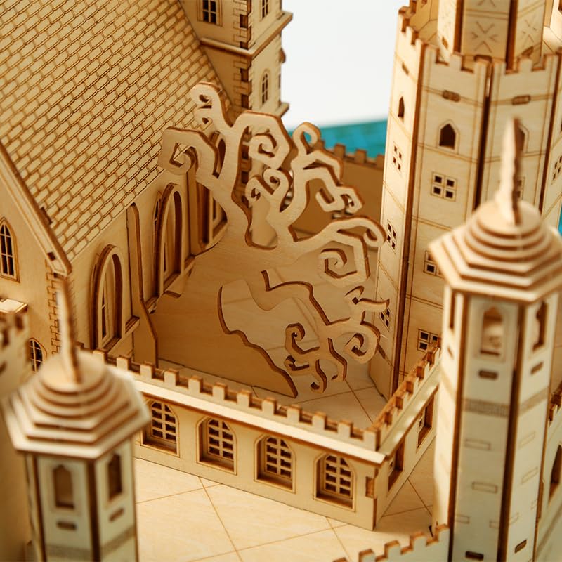 Hallisun 3D Wooden Puzzle for Adults — Mechanical Castle House Model Kit (234 Pcs)