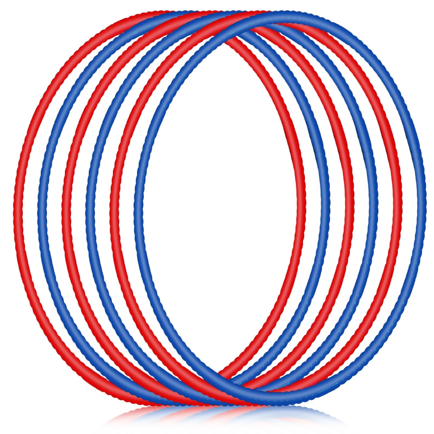 Halloscume 6 Pcs Exercise Hoop Set Detachable 28-Inch Fitness Rings for Teens & Adults