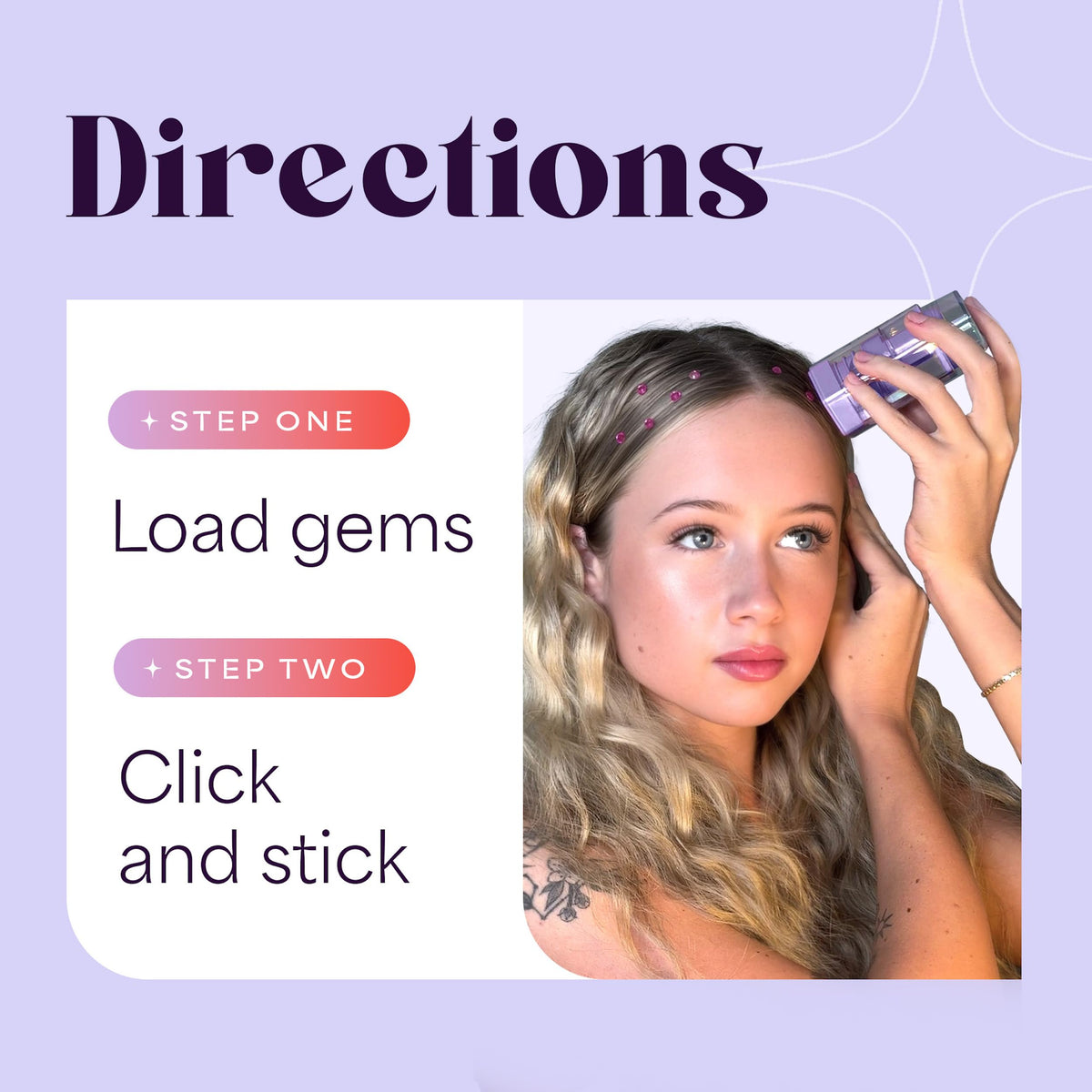 Hair Gem Pen for Girls by Hally Hair – 240 Gems & Stamper Tool