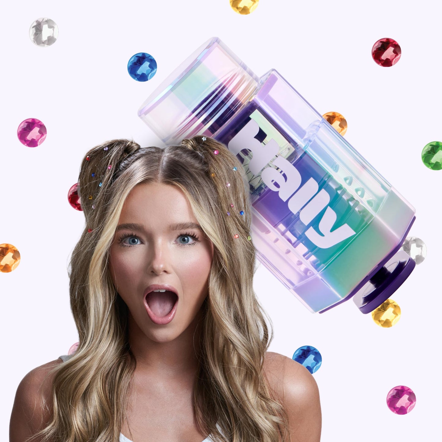 Hair Gem Pen for Girls by Hally Hair – 240 Gems & Stamper Tool