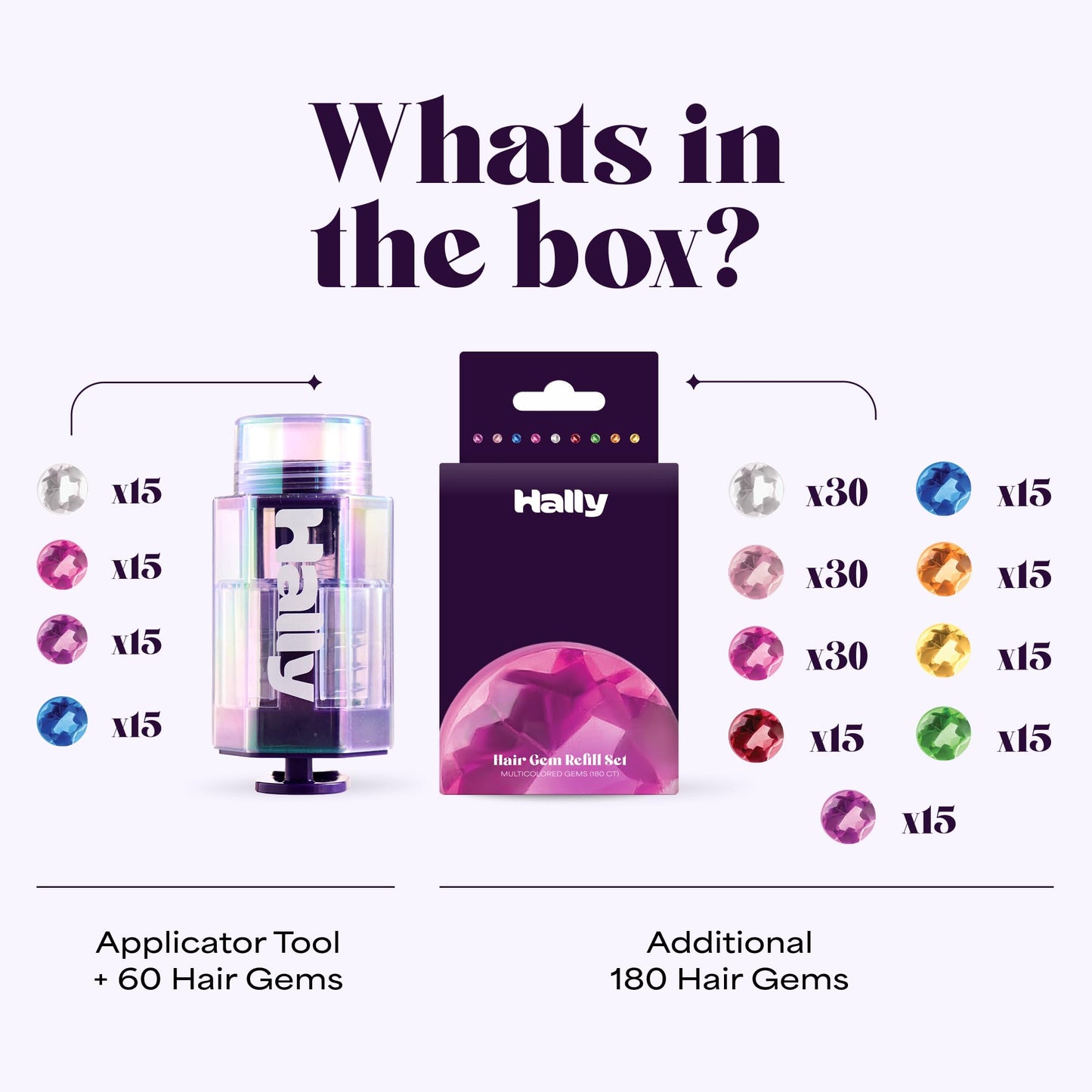 Hair Gem Pen for Girls by Hally Hair – 240 Gems & Stamper Tool