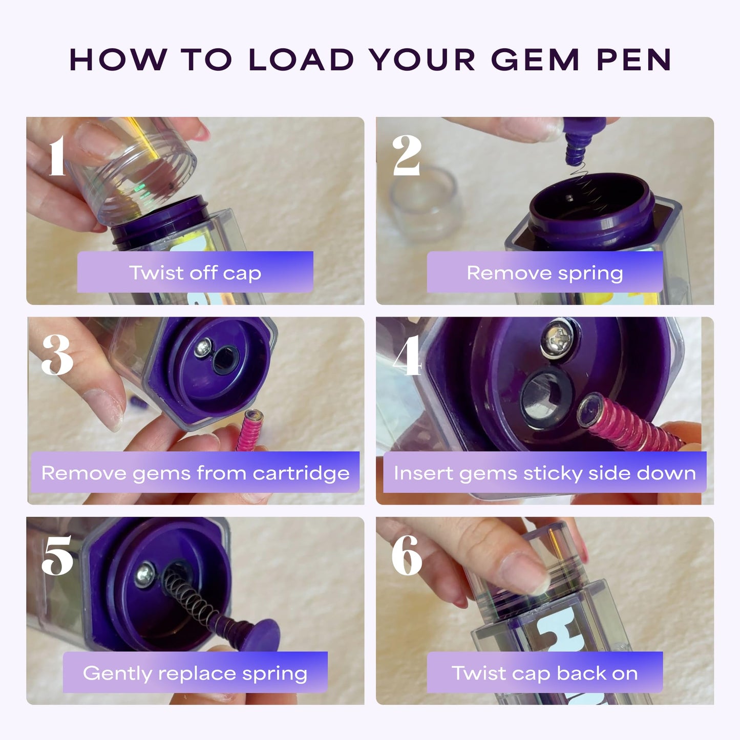 Hair Gem Pen for Girls by Hally Hair – 240 Gems & Stamper Tool