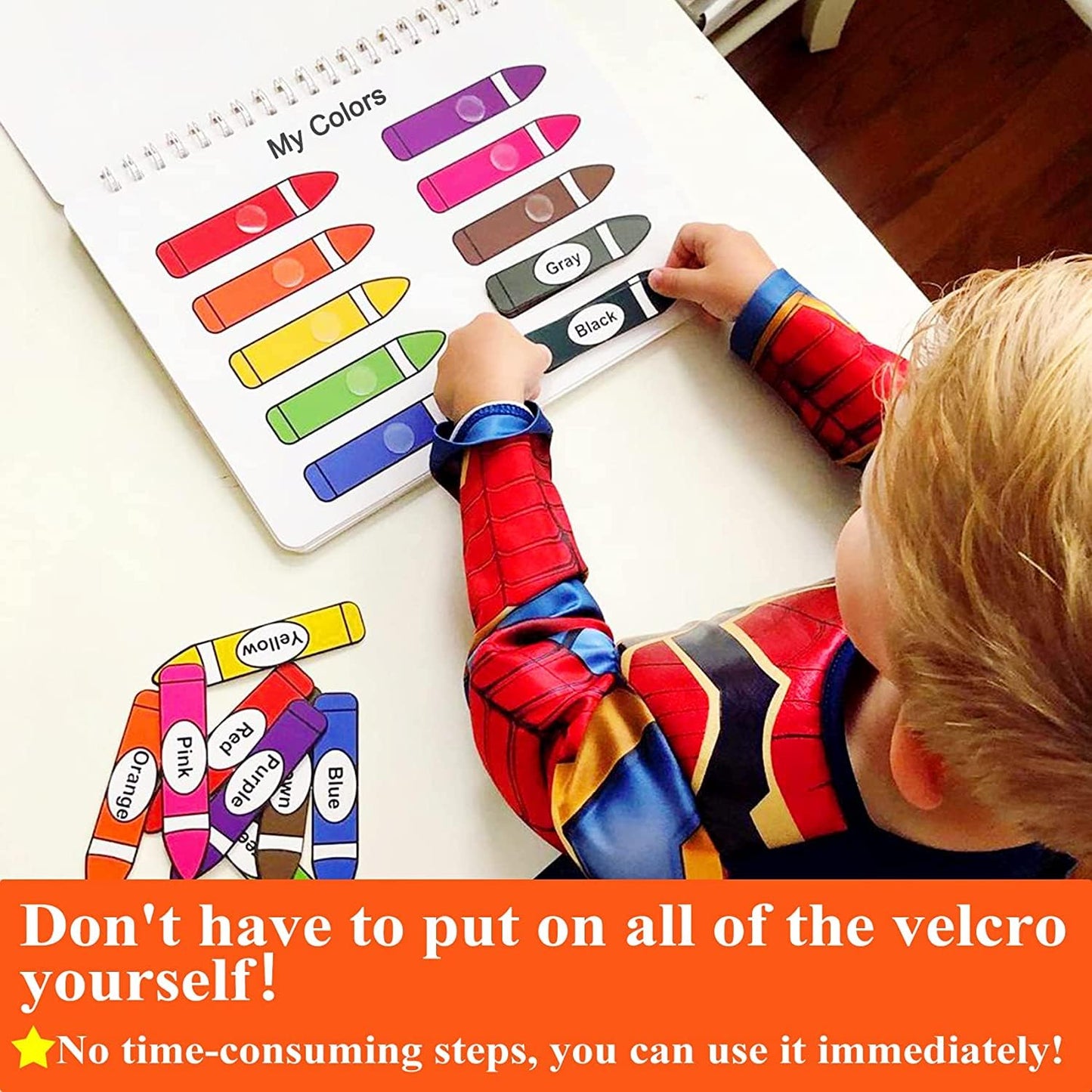 HAN-MM Busy Book for Toddlers 3-5 | 30 Themes, 8 Markers, Montessori Toolkit