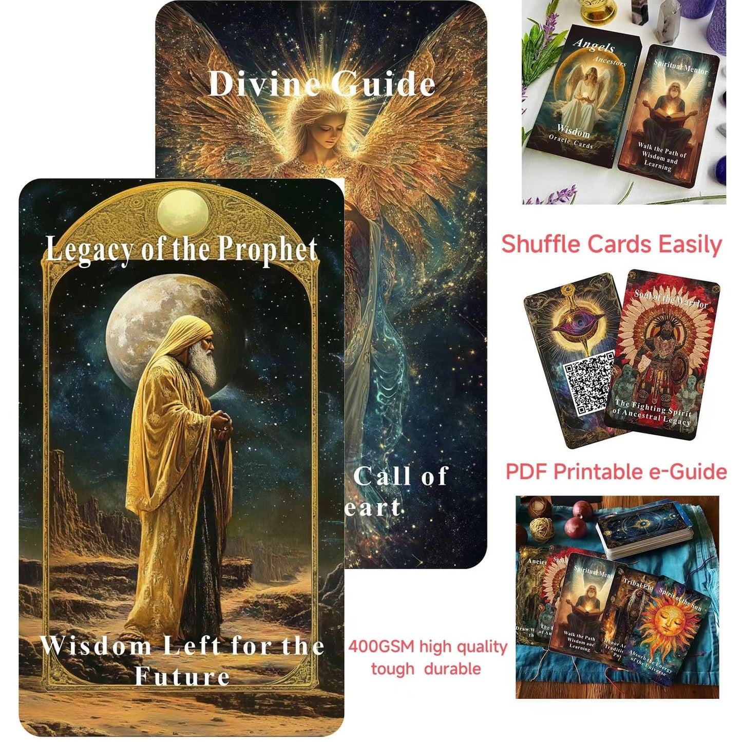 Han Yu Bowen Angels Ancestors Oracle Cards Deck – Spiritual Guidance & Inner Growth