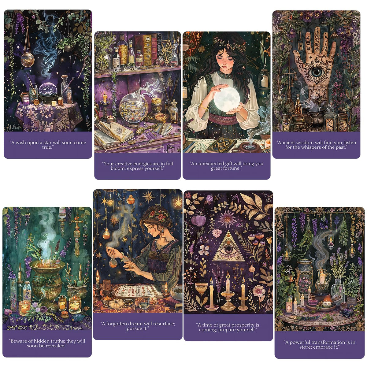 Han Yu Bowen Fortune Teller Oracle Cards – 56-Card Deck for Daily Guidance & Spiritual Practice