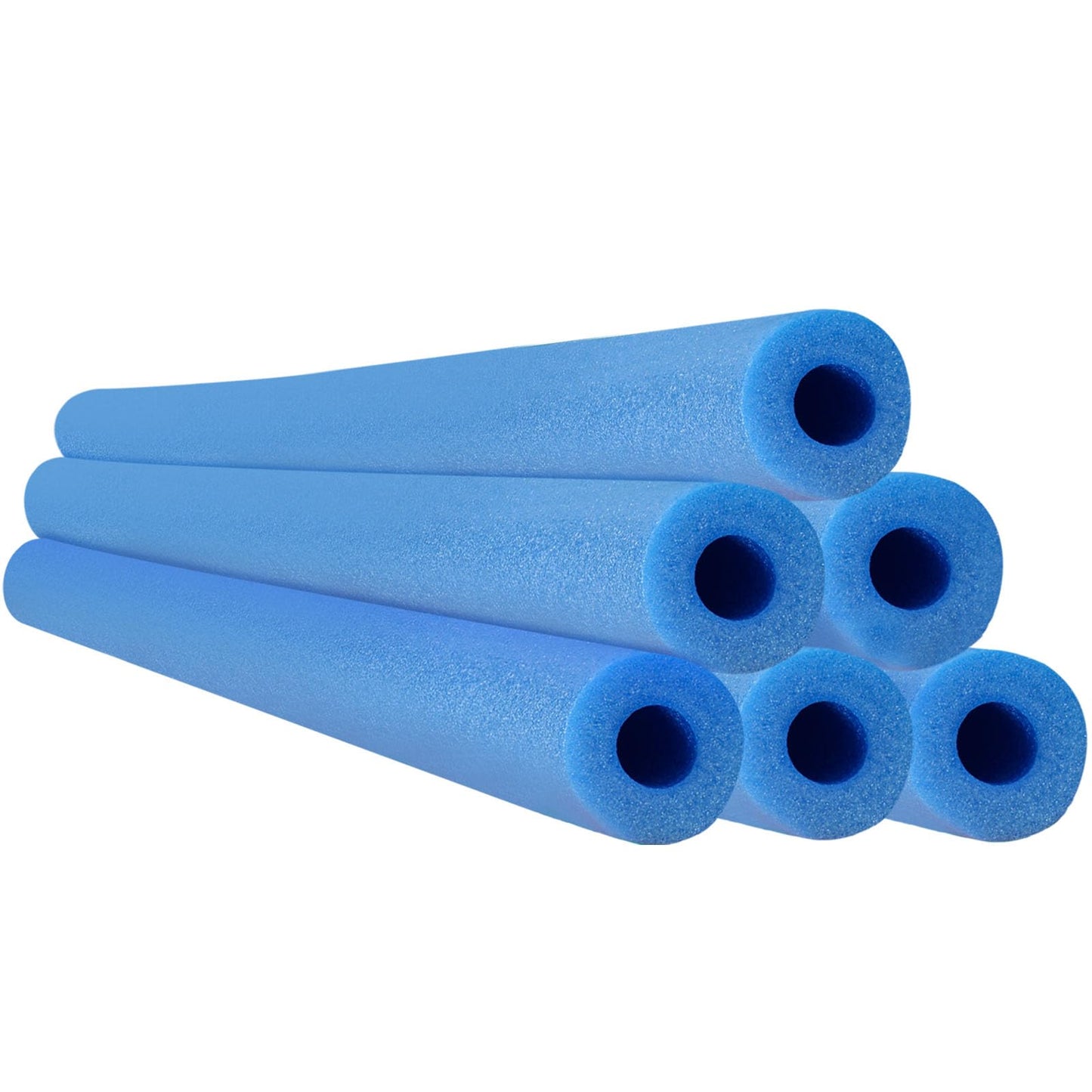 Hanaive 6 Pack Pool Noodles – 52in Blue Hollow Foam Floats for Pool & Crafts