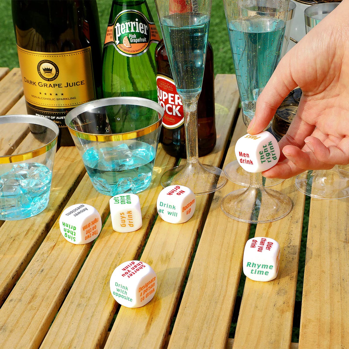 Hanaive 6 Pcs Drinking Dice – Bar Party Game for Adults