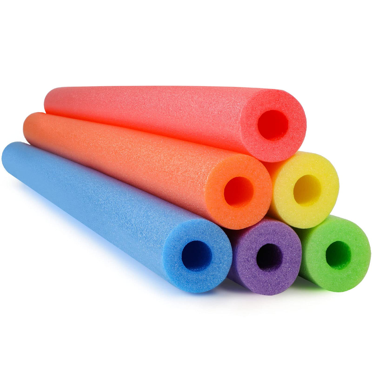 Hanaive 6 Pack Pool Noodles – 52 Inch Hollow Foam Floats for Swimming, DIY Crafts & More
