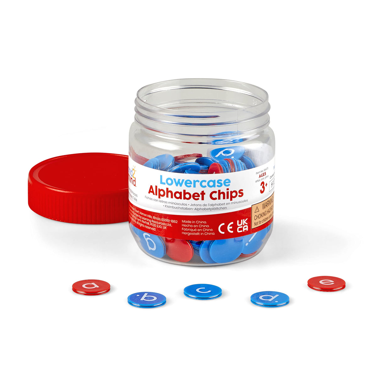 hand2mind Lowercase Alphabet Chips — Preschool Letters for Spelling & Reading