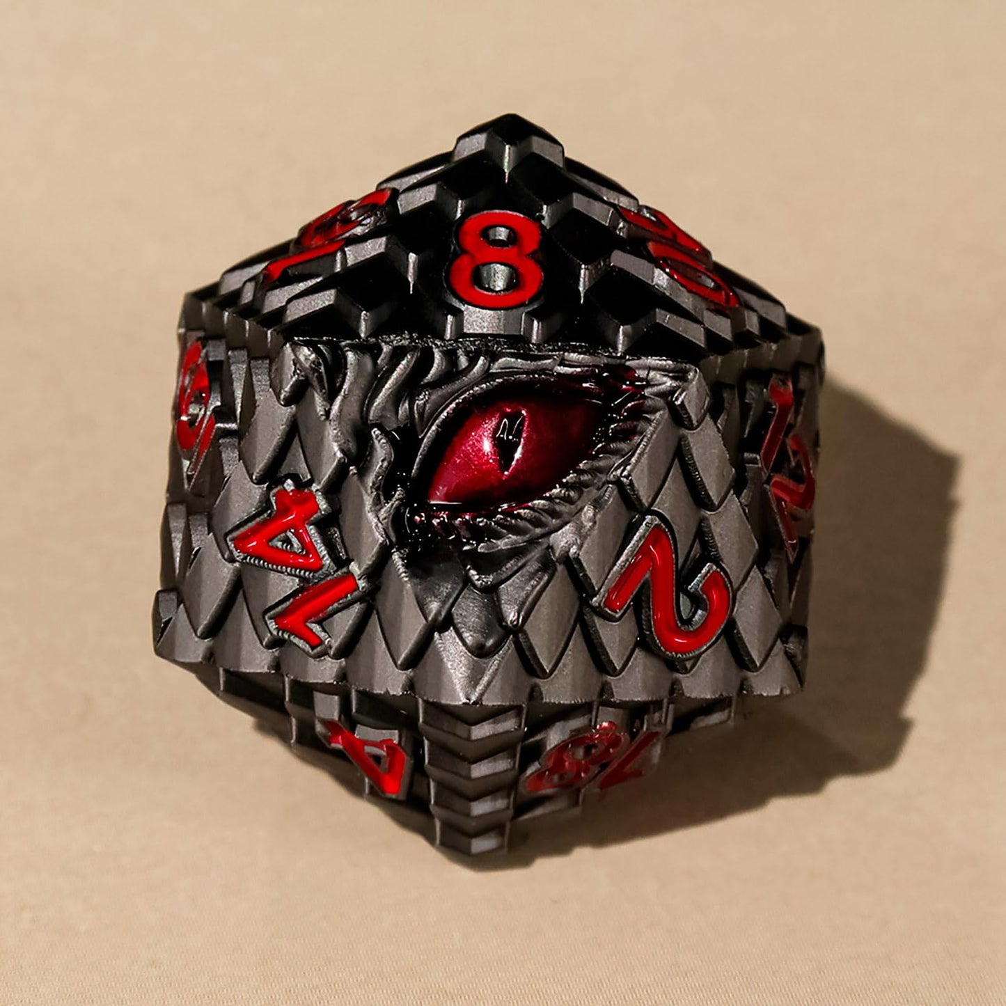 Handan Dragon Eye Metal Dice Set – 7 Pcs Dragon Scale Dice with Gift Box