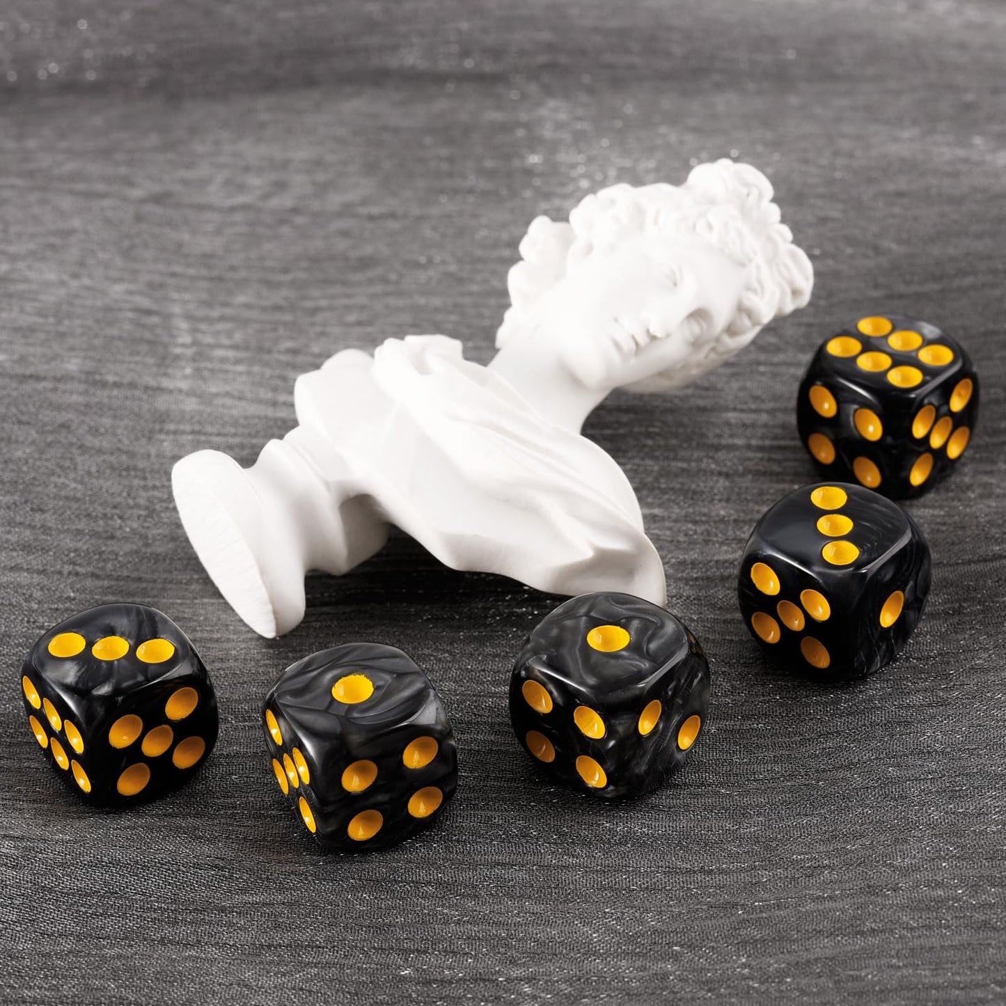 Handan 24-Pack 16mm Pearl D6 Dice Set with Pouch – Yahtzee, Bunco & Math