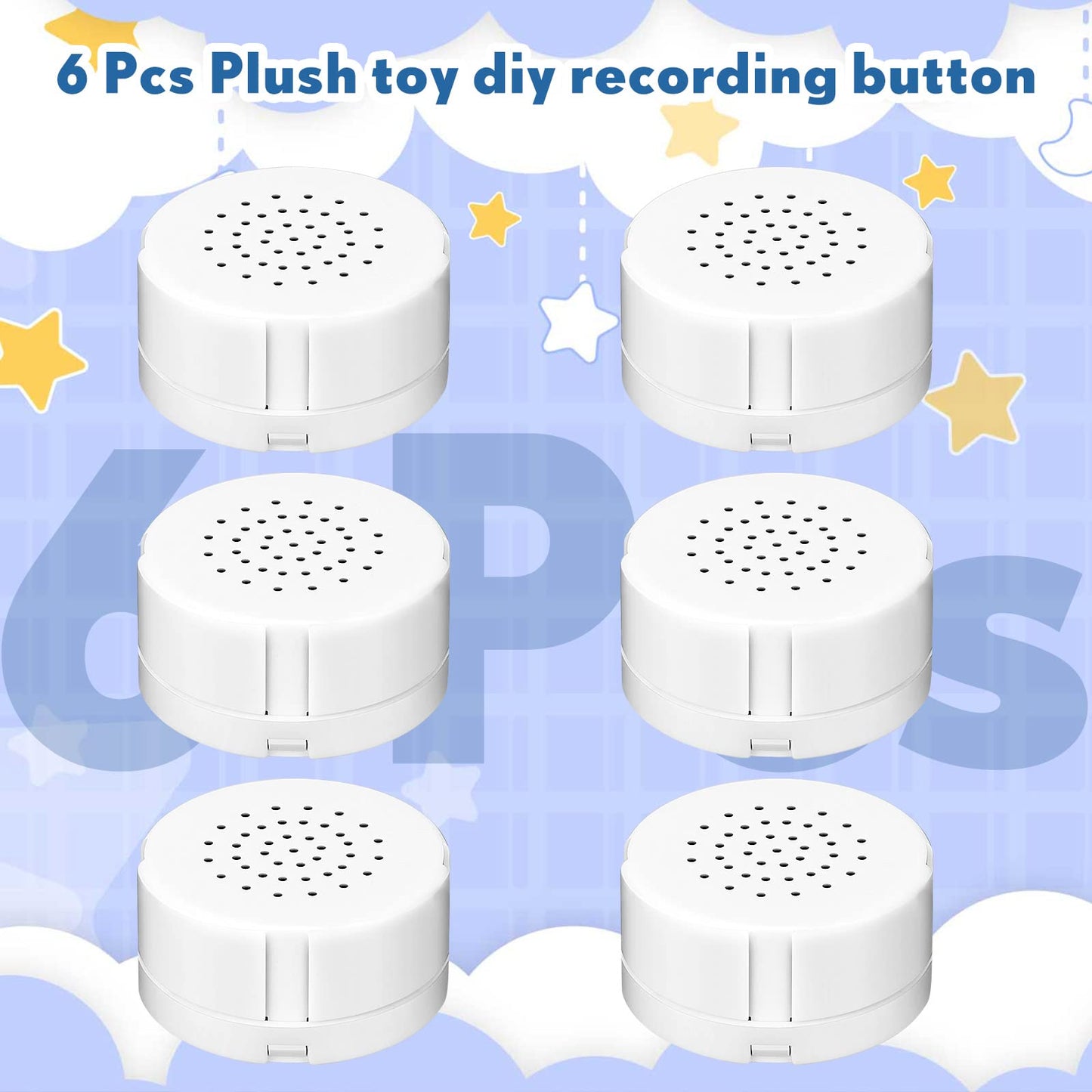 Handepo 6 Pcs White Voice Recorder Module for Plush Toys – 20 Second Recording