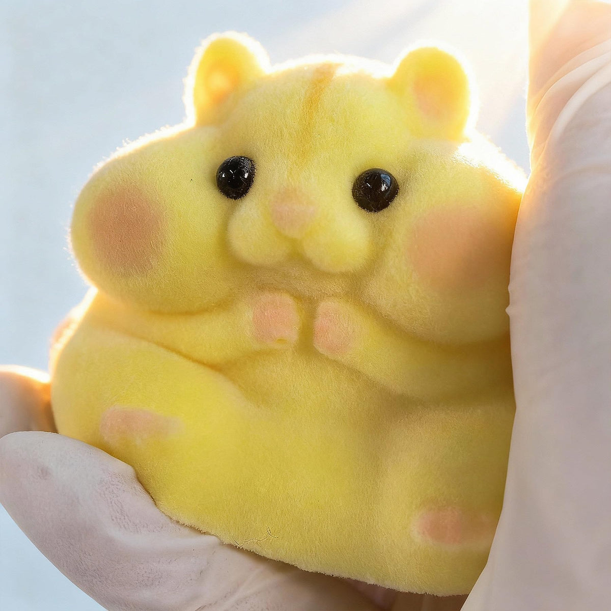 Handmade Taba Squishy Hamster Toy — Soft Silicone Furry Fidget & Gift