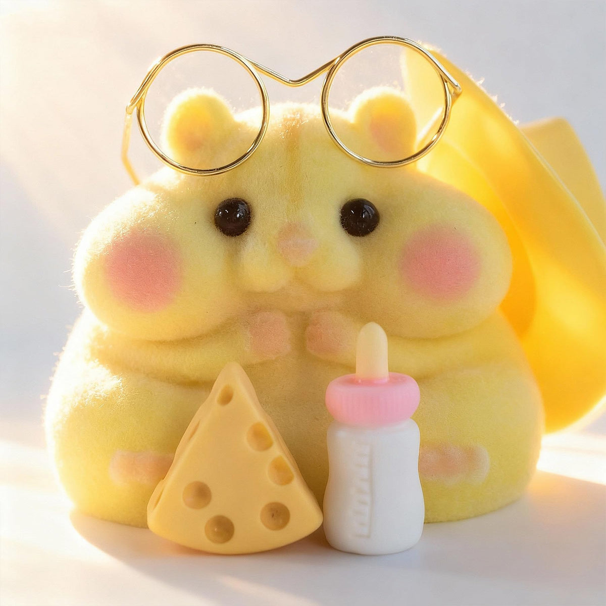 Handmade Taba Squishy Hamster Toy — Soft Silicone Furry Fidget & Gift
