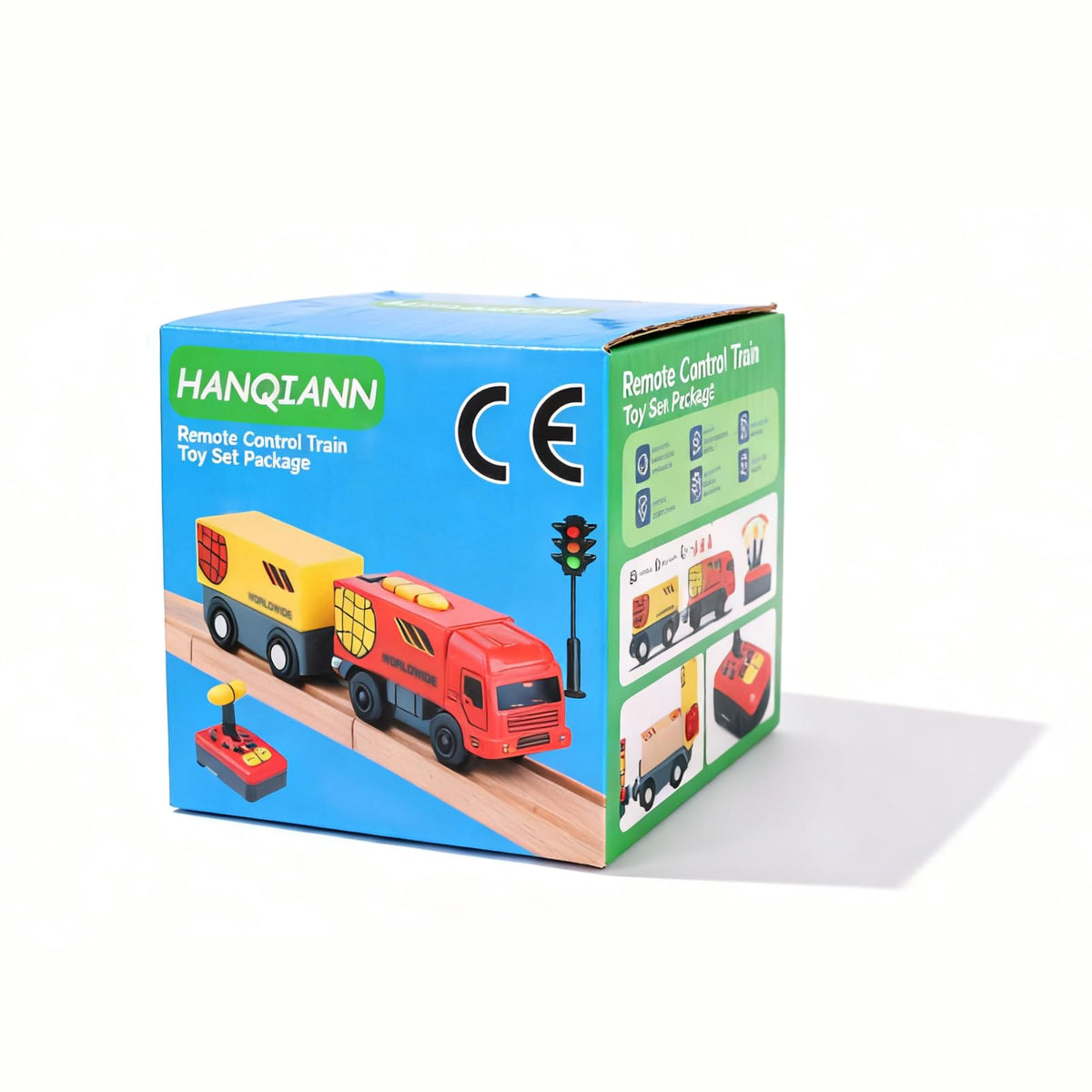 HANQIANN Electric Remote Control Train Toy – Battery-Operated Locomotive Compatible with Thomas, Brio, Chuggington