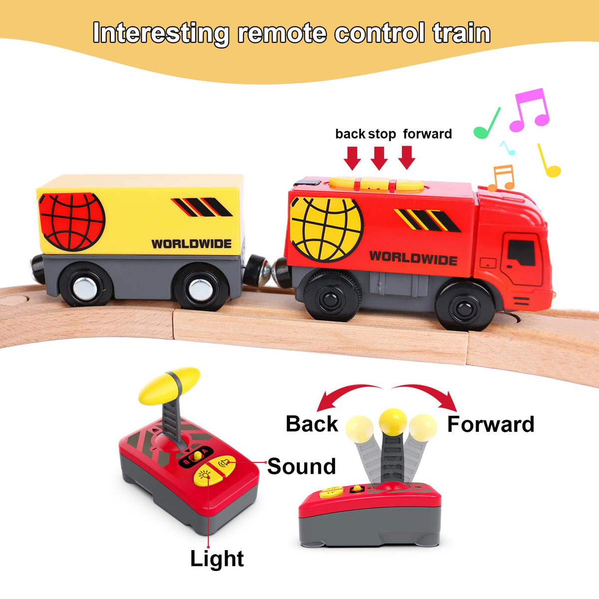 HANQIANN Electric Remote Control Train Toy – Battery-Operated Locomotive Compatible with Thomas, Brio, Chuggington