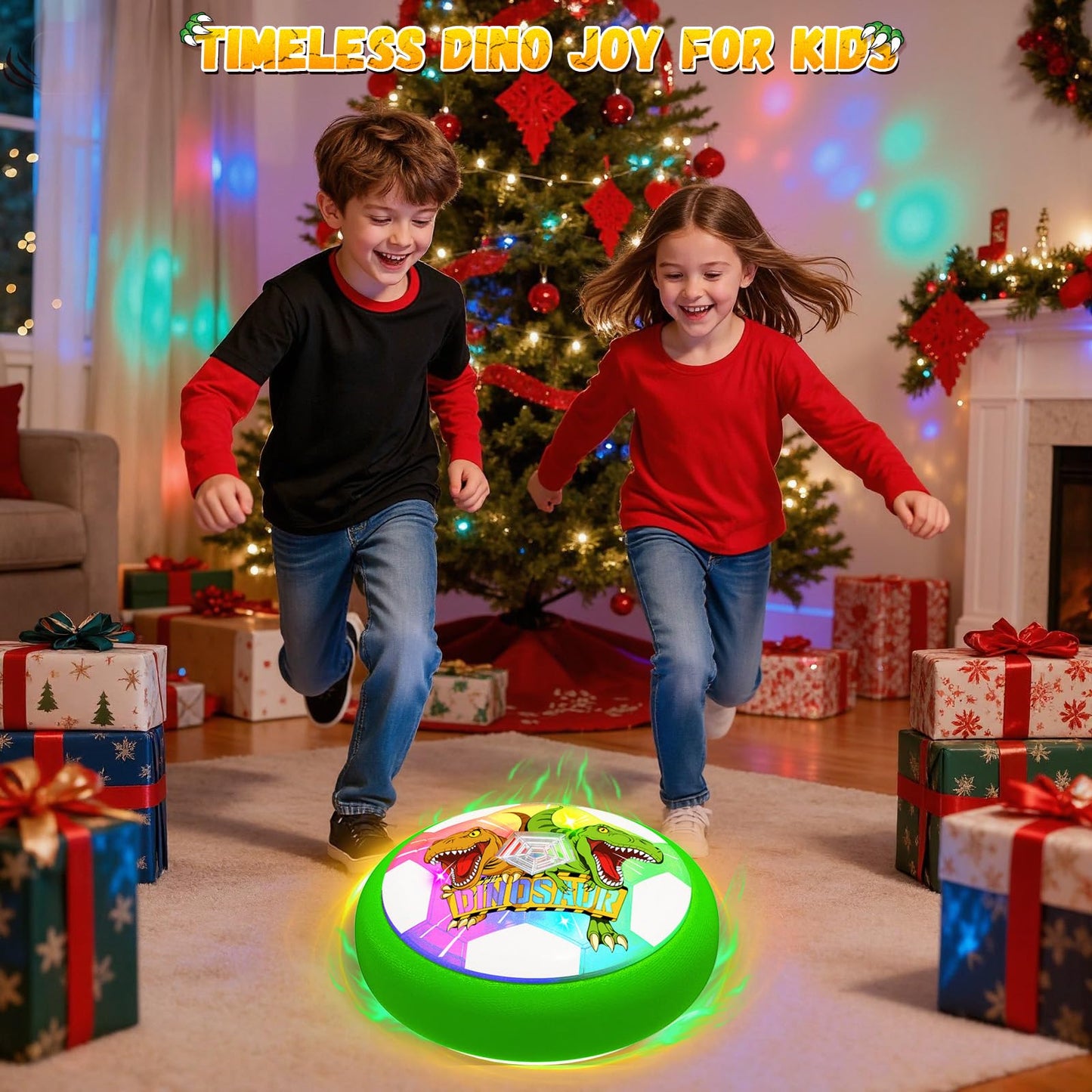 Hanroni Glowing Hover Soccer Ball for Boys - Dinosaur Theme