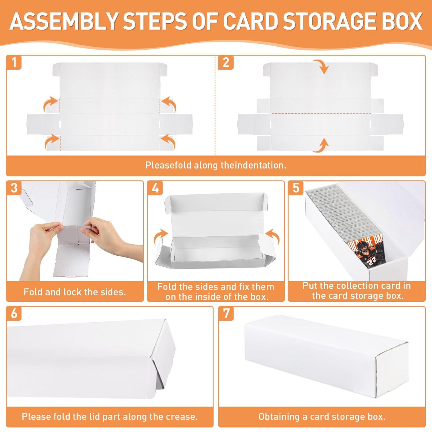 HANWRAPS Card Storage Box 2-Pack – 1000 Card Capacity per Box, 14.4 Inch Long
