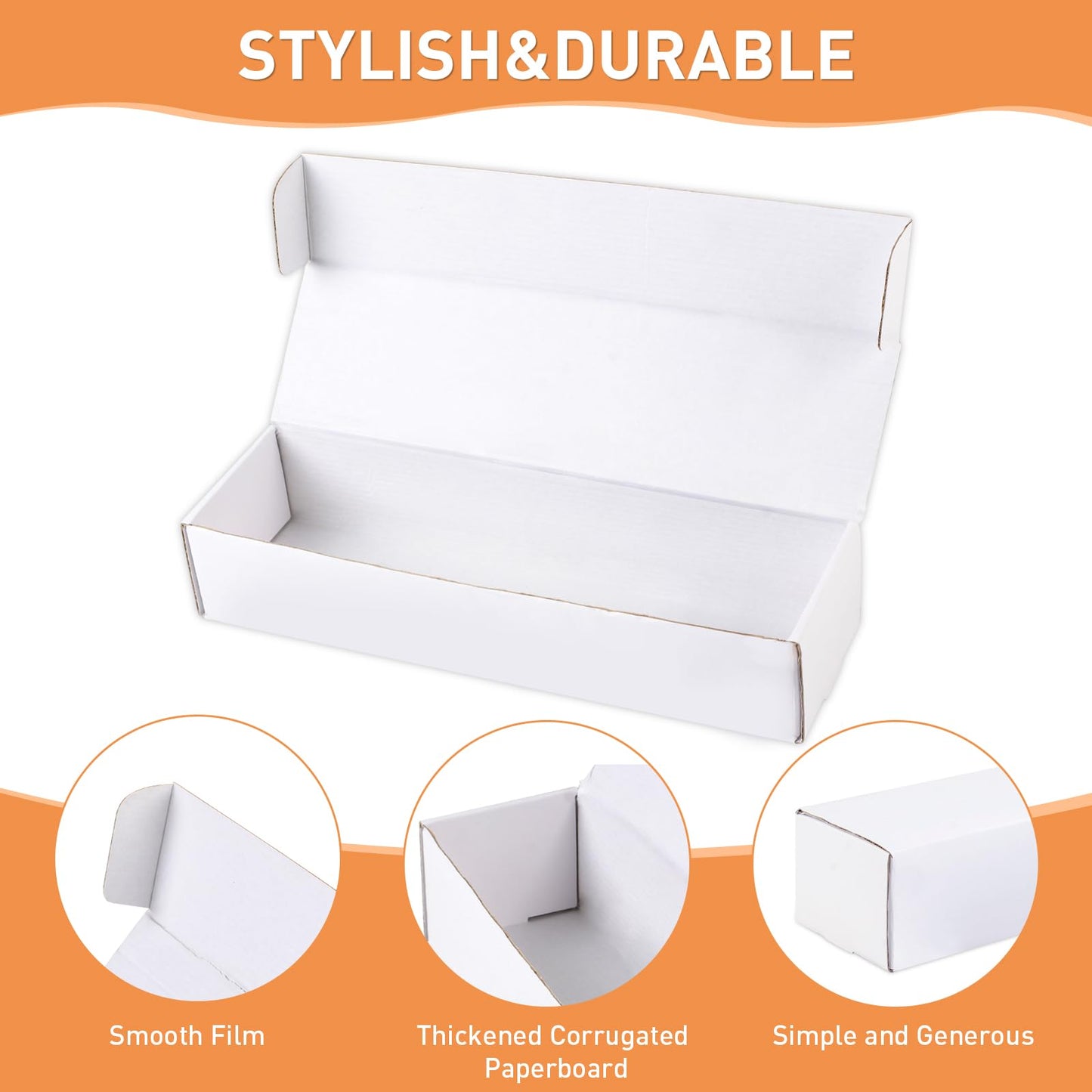 HANWRAPS Card Storage Box 2-Pack – 1000 Card Capacity per Box, 14.4 Inch Long