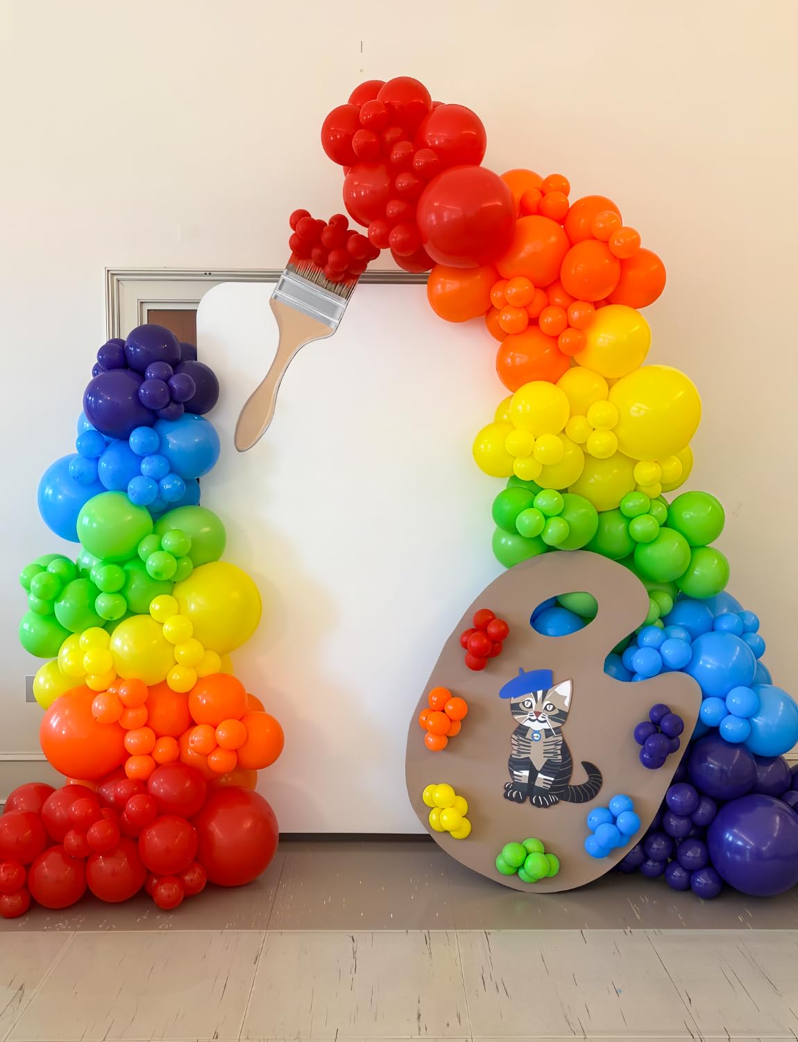Haolongfa Rainbow Balloon Arch Kit – 130 Pcs for Party Decor