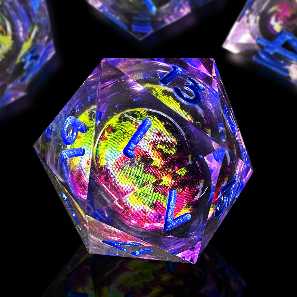 HAOMEJA Dragon Resin D&D Dice Set – 7 Sharp-Edged Dice Gift