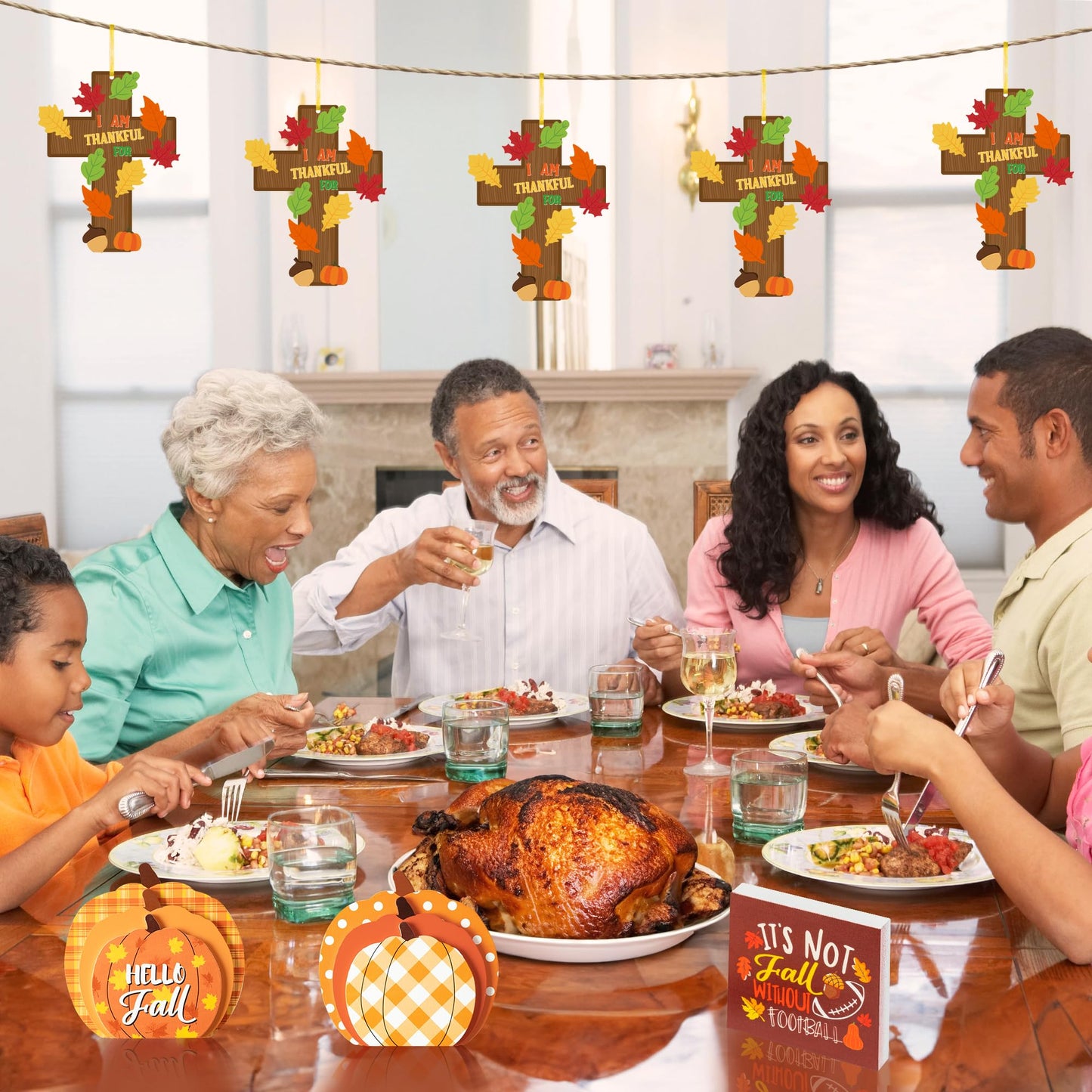 Haooryx Fall Christian Cross Craft Kit – 28-Pack DIY Thanksgiving Decor