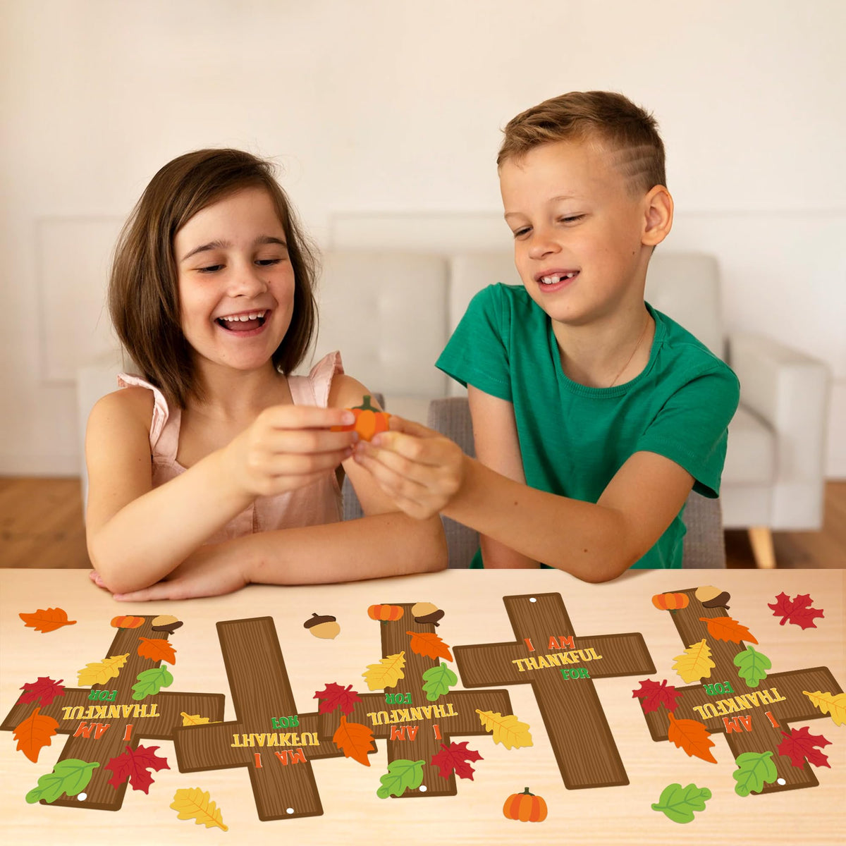 Haooryx Fall Christian Cross Craft Kit – 28-Pack DIY Thanksgiving Decor