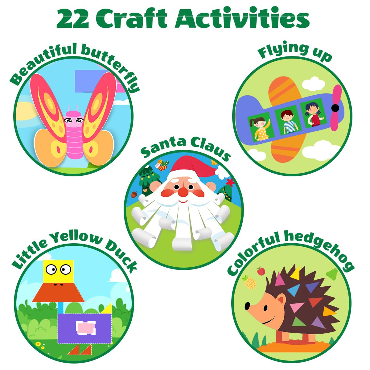 HAOWWLAI Toddler Scissor Skills Activity Book – 22 Crafts, 2 Safety Scissors, Fine Motor Fun for 3-6