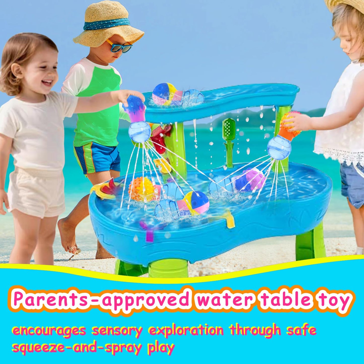 HAPATOYS Bath Toys for Toddlers 1-3 | 3-Pack Squishy Bulb Bath Toys