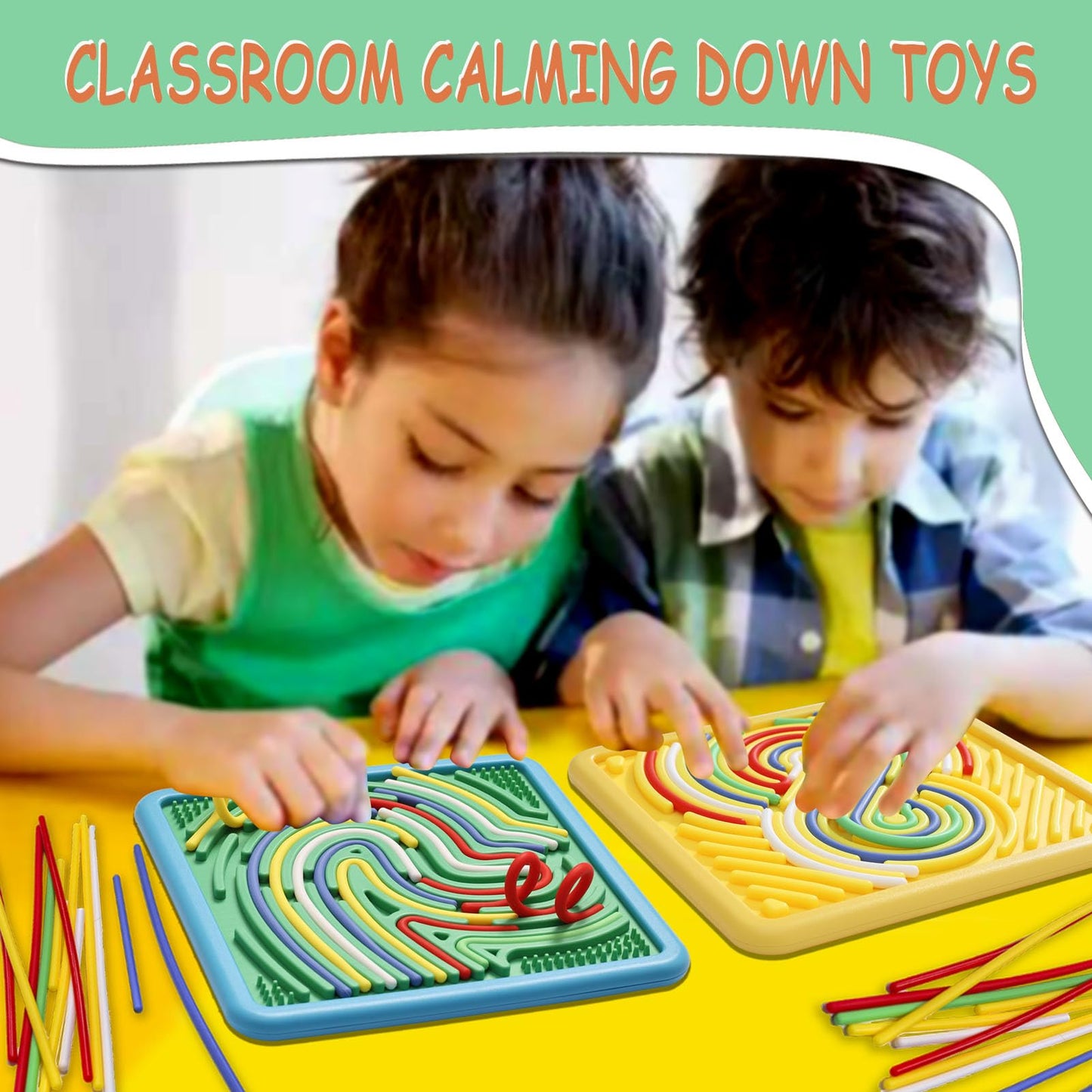 HAPATOYS Sensory Activity Board – Double-Sided Fidget Toys for Kids & Toddlers (2-Pack)