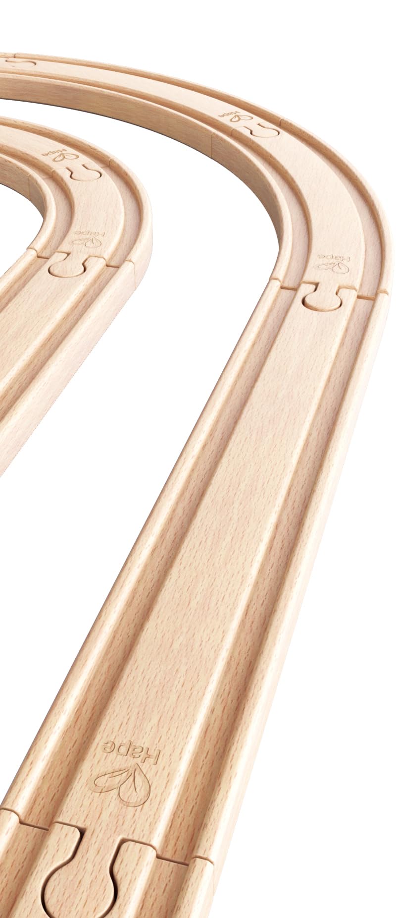Hape 24 Pcs Wooden Railway Expansion Rail Pack – Compatible with Other Wooden Tracks